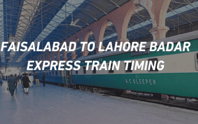 Faisalabad to Lahore Badar Express Train Timing