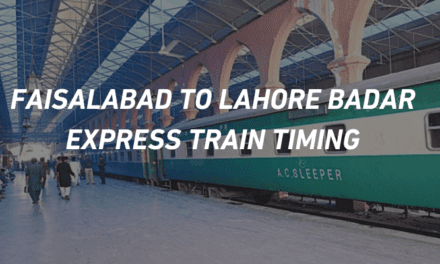 Faisalabad to Lahore Badar Express Train Timing